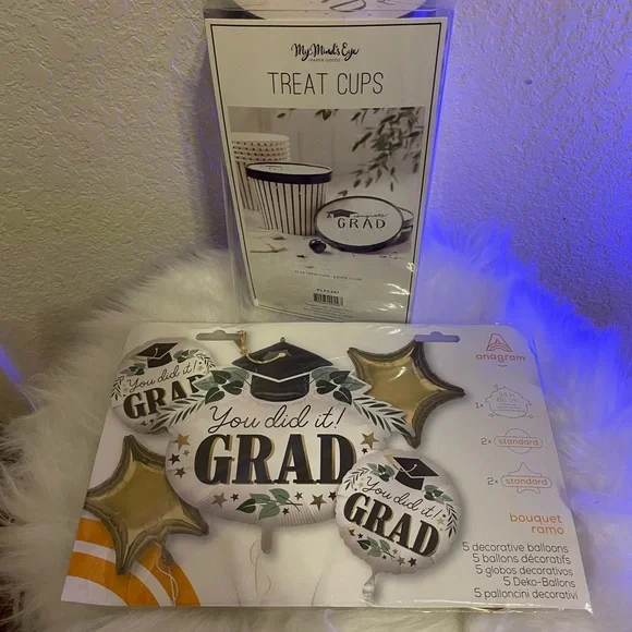 Graduation Set - Gold, White and Black with GRAD earrings