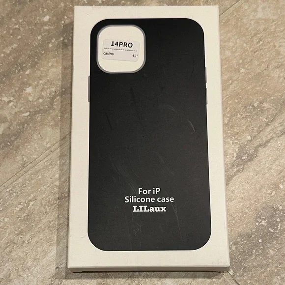 Black Silicone Case for iPhone 14 Pro