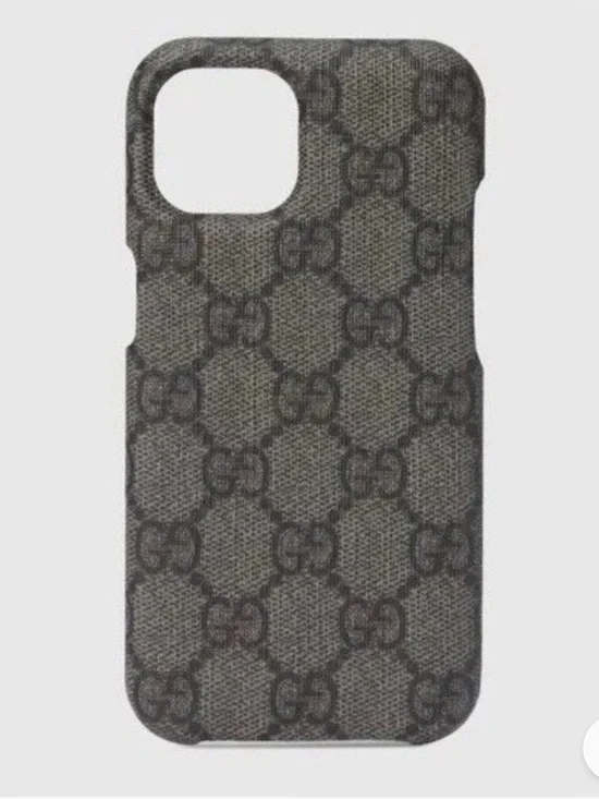 NWT Authentic Gucci Ophidia GG Supreme iPhone 15 Pro Case Grey/Black