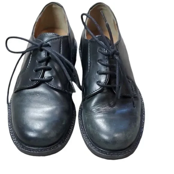 Crewcuts Black Leather Dress Shoes