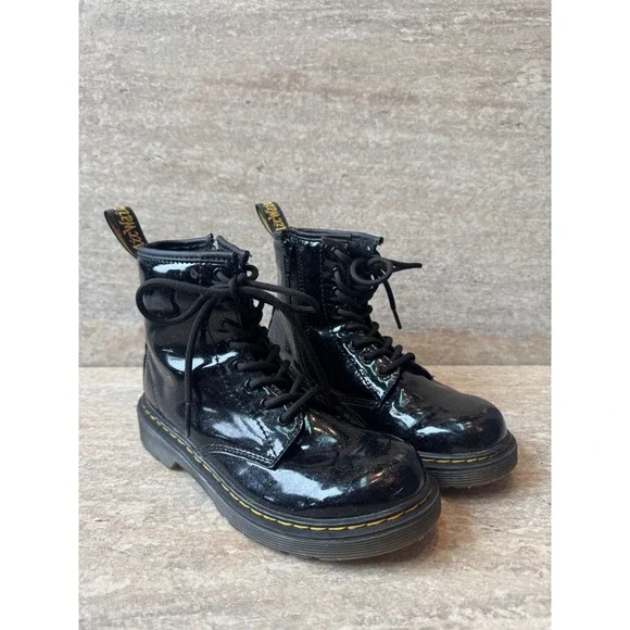 Doc Marten's‎ Girls Size 2 Black Glitter Fairy Grunge Excellent Condition