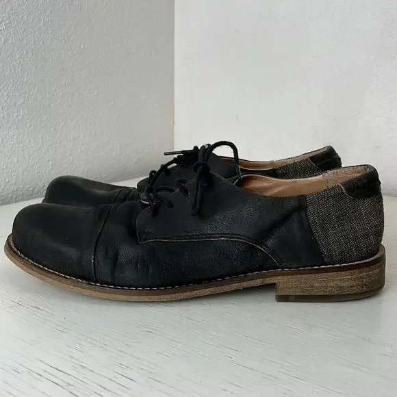 Sneaky Steve mens Brac black leather oxfords size 10