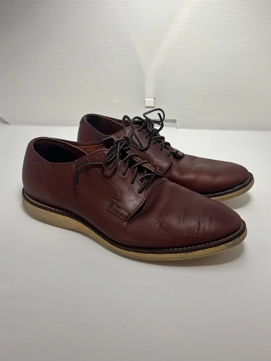 Red Wing 3117 Postman Oxford Oxblood Mesa Leather Mens Size 10 D Discontinued