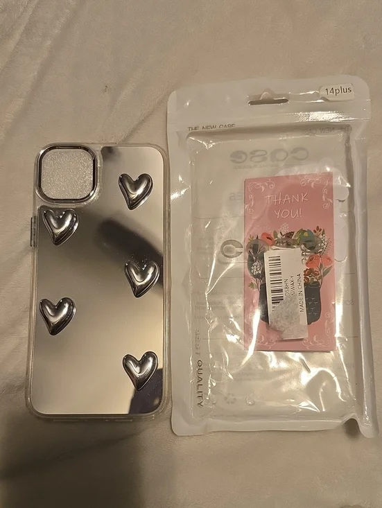 Cose NWT Mirror Heart iPhone 14 Plus Case - Silver Accent