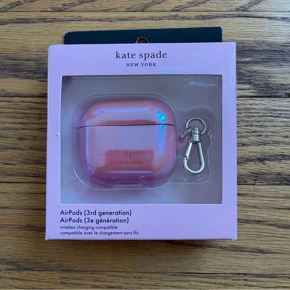 NEW Kate Spade Air Pod Case 3rd Generation Pink NWT