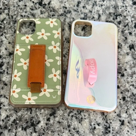 iPhone 11 ProMax Floral and Iridescent Walli and Loopy Phone Cases