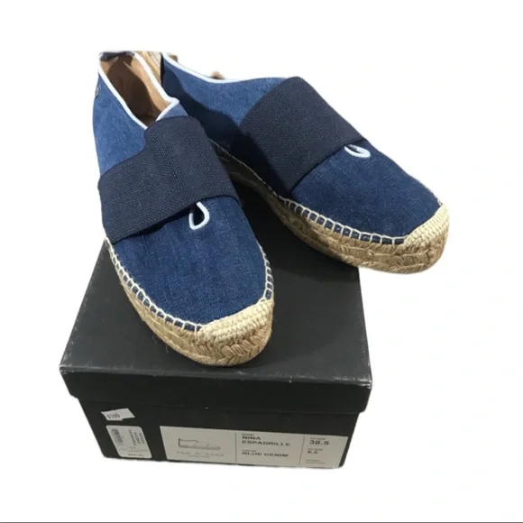 RAG and BONE Blue Denim Espadrilles NEW WITH TAGS & BOX 8.5