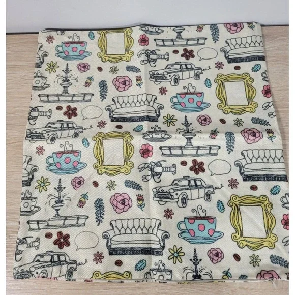 FRIENDS‎  Cartoon Inspired Canvas Pillow Cover 17.5
