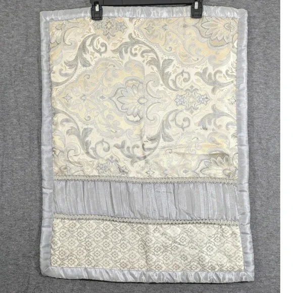JC Penny Home Expressions Cream Gray Paisley Elegant Pillow Shams 26x20 Set of 2