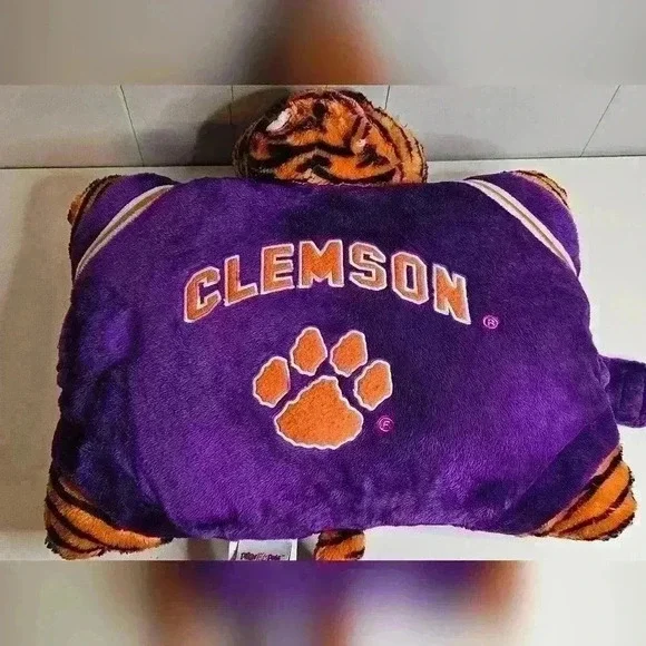 Clemson Tiger Pillow Pet Purple Orange 18