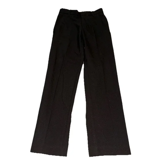 New VAN HEUSEN Boys Black Dress Pants Regular Size 10 Slim Flex Flat Front‎