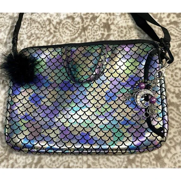 Iridescent Mermaid Scale Laptop Messenger Carrying Bag/Sleeve 11X15