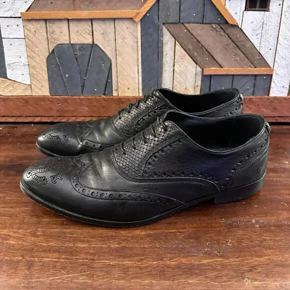 Roberto Cavalli‎ Black Oxford Dress Shoes 42.5