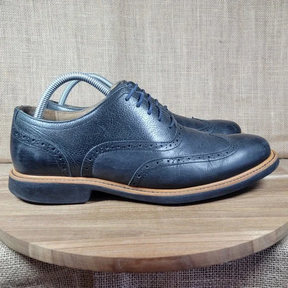 Cole Haan Williams Black Leather Wingtip Oxford Dress Shoes Men's 9.5‎ Classic
