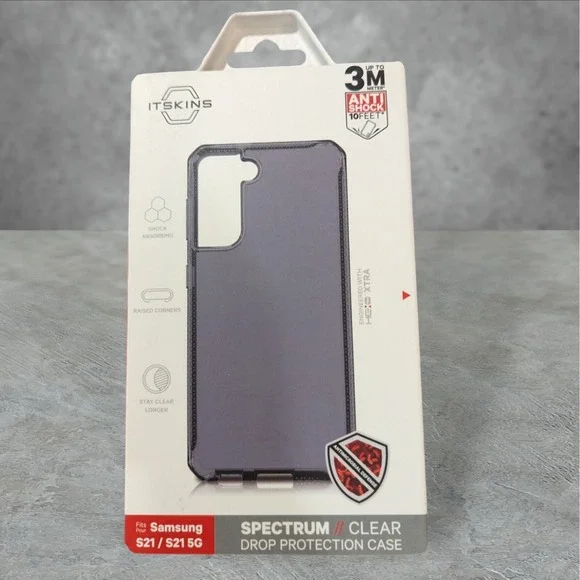 Itskins Spectrum Clear Case Samsung‎ Galaxy S21 / S21 5G Gray See Description T2
