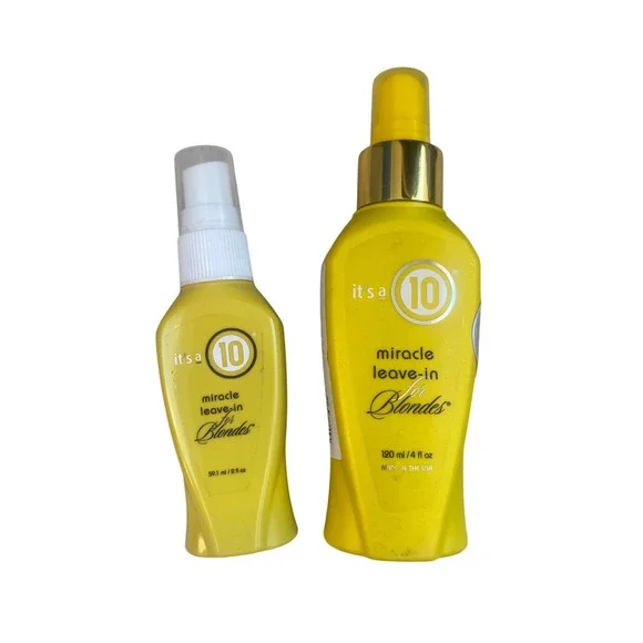 Its A 10‎ Miracle Leave-In for Blondes Hair Treatment Set 4oz and 2oz Bottles
