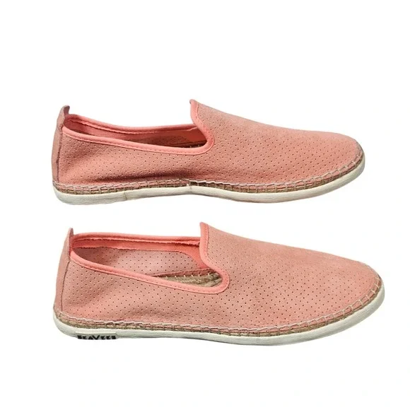 Seavees Ocean Park Espadrille Slip On Shoes Suede Pink Womens Size‎ 8 EUC