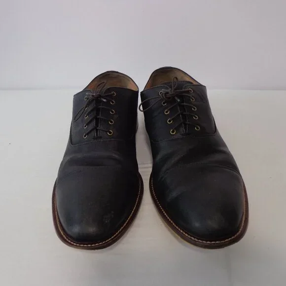 Aston Grey Collection Bandino Mens‎ Black Oxford Dress Leather Shoes Size 13