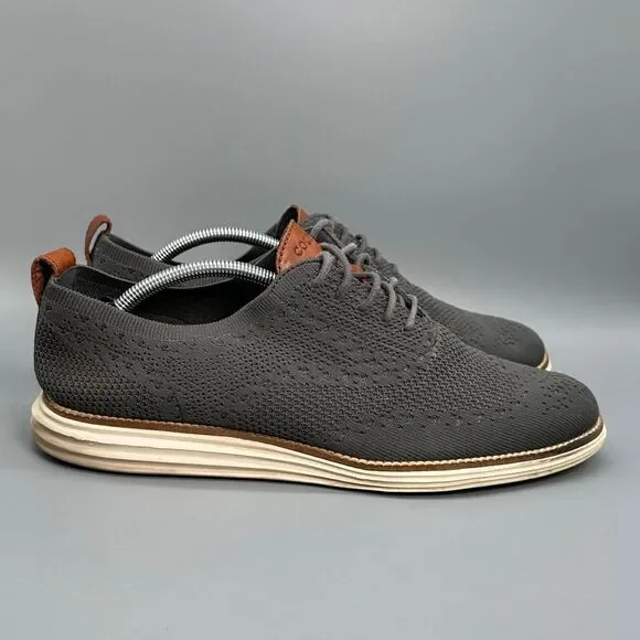Cole Haan Original Grand Oxford Mens Size 11 Gray Round Toe Dress Shoe Sneakers