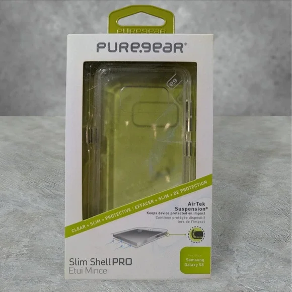 Q1.‎ PureGear Slim Shell Pro for Samsung Galaxy S8 - Clear