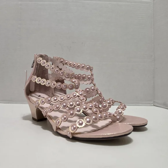 Nina Girls Princess‎ P Blush Shimmer Pump Sandal Size 5