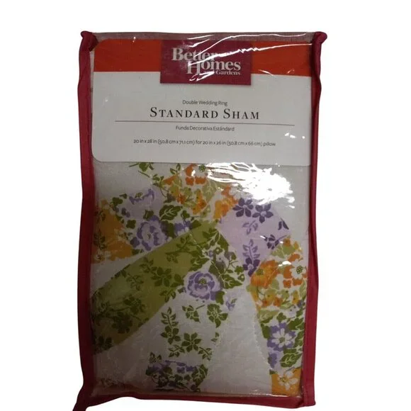 Better Homes & Gardens Pillow Sham Double Wedding Ring Standard 20
