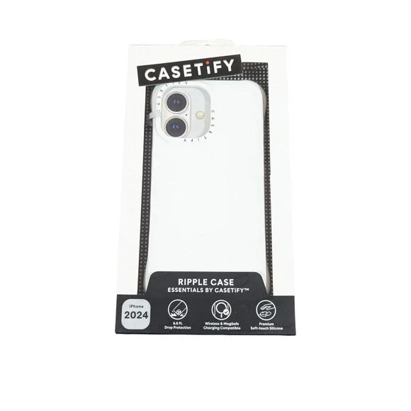 Oo6O CASETiFY Essentials Ripple Case w/ Magsafe for iPhone‎ 16 - White