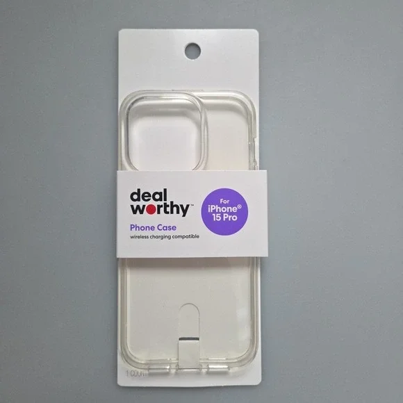 Deal-Worthy Clear‎ Phone Case for iPhone 15 Pro Wireless Charging Compatible