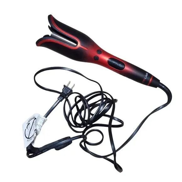 CHI Lava Spin N Curl Professional Curling Iron Black Red Tulip Style Curler