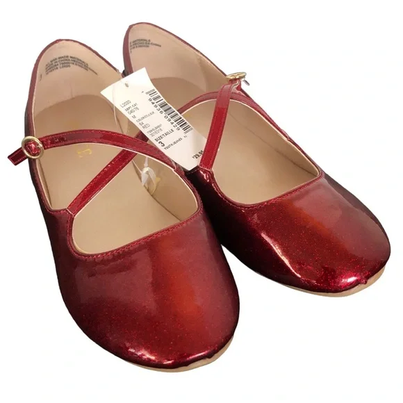 Gymboree Red Criss Cross Strapped Mary Janes size 3