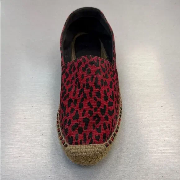 Saint Laurent Red and Black Espadrilles