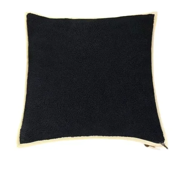 NWT Ralph Lauren Rolley Throw Pillow Navy 20x20 Sherpa