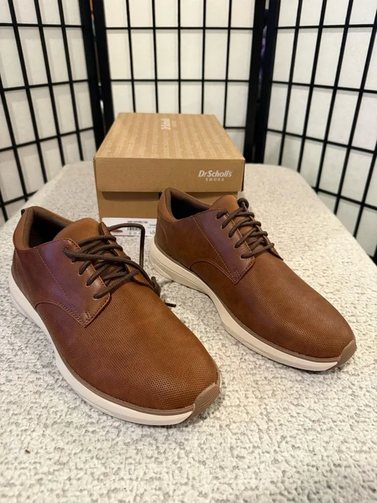 Dr. Scholl’s Jake Oxford Tan Men’s Size 10M Comfort Dress Shoes‎ NIB