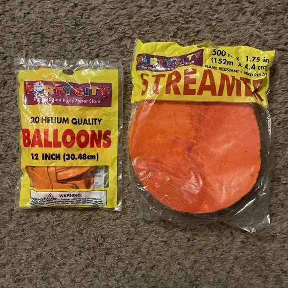 NEW Lot Of Party City Orange 12
