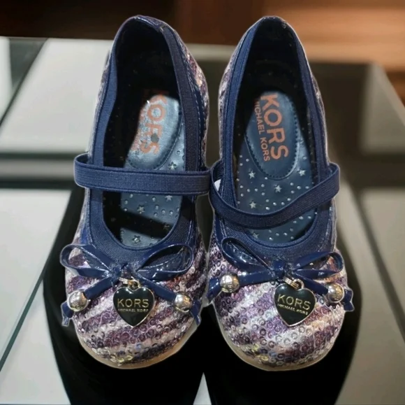 Michael Kors Kids' Navy and Purple Sequin Shoes 'Lil Cora 2'