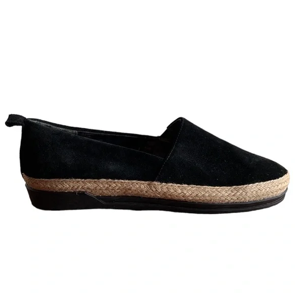 Blondo Waterproof Basha Suede Platform Espadrille Slip-on Black 8.5 Casual
