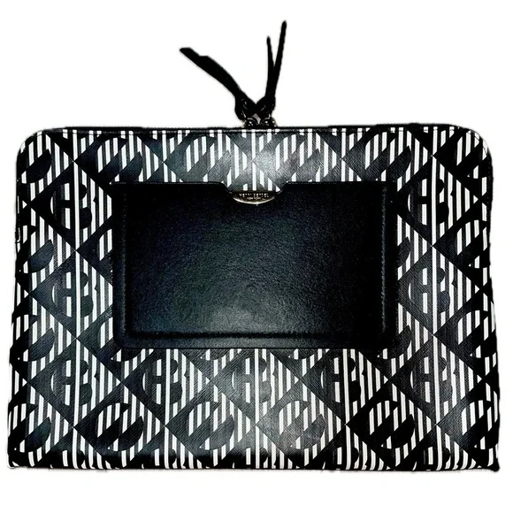 HENRI BENDEL laptop case New York Double Zipper, Saffiano Leather