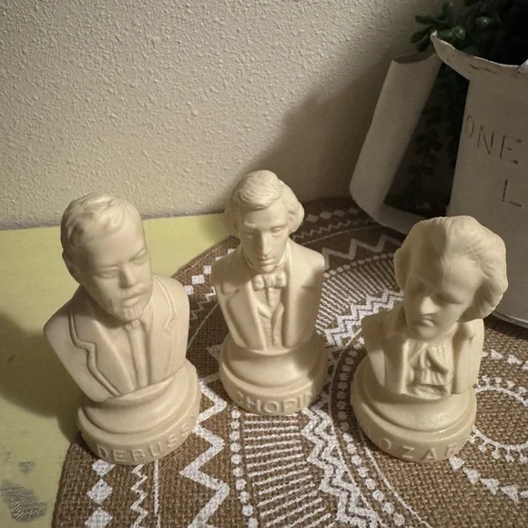 VTG 3 PC Halbe Classical Music Composer Bust Set
