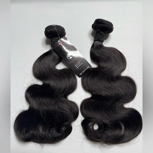 16 In Premium unprocessed Virgin Thick Human hair Black Bundles