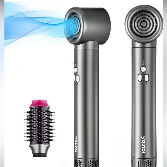 Hot Air Brush Hair Styler for Volumizing, Straightening, Styling Dark Grey #FD1