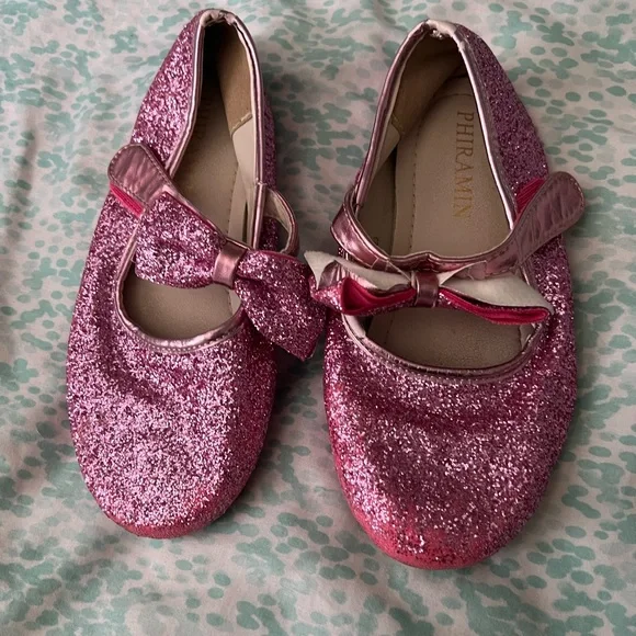 Girls pink dress shoes size 11