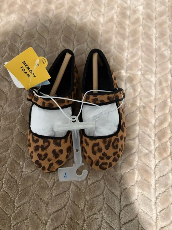 Kids Leopard Print Shoes - Brown