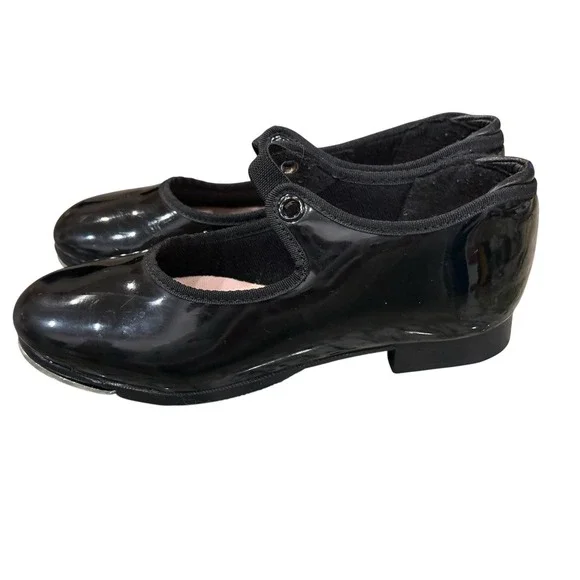 Capezio Jr. Tyette Tap Shoe N625C‎ Child's Size 12M Patent Leather No Laces