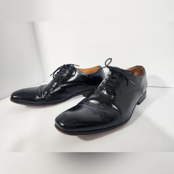 Florsheim Mens 11 Corbetta CapToe Oxford Black Leather classic formal work event