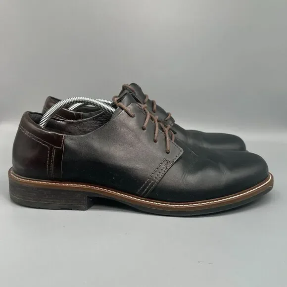 Noat Chief Oxford Mens 13 Black Walnut Leather Dress Shoe Lace-Up Casual Comfort