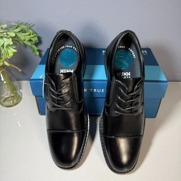 Nunn Bush Cap Toe‎ Oxford Mens Black Lace Up Dress Shoes Size 13