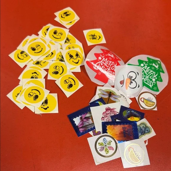 Assorted Smiley and Holiday Sticker Set