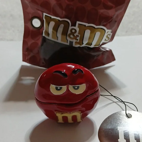 M&M Monet Red Character Enamel Keepsake Trinket Box