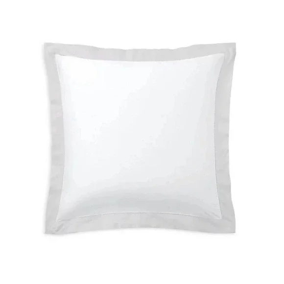 NEW RALPH LAUREN Organic Cotton Sateen Border Euro Sham White Parchment $185‎