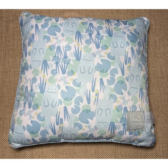 Pokemon Concierge Pillow Blue Original Cushion Pokemon Center Wooper & Quagsire